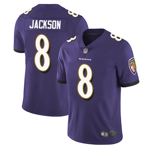 Toddlers Purple Baltimore Ravens #8 Lamar Jackson Vapor Untouchable Football Jersey